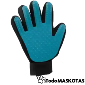 Manga para mascotas con superficie antideslizante y diseño ergonómico en color azul.