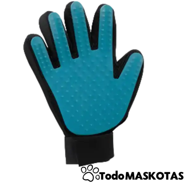 Manga para mascotas con superficie antideslizante y diseño ergonómico en color azul.