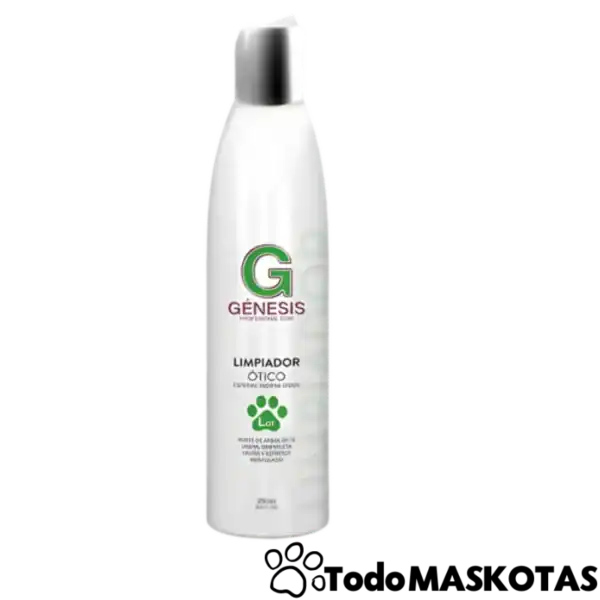 Limpiador Óptico Genesis para mascotas, botella de 250 ml.