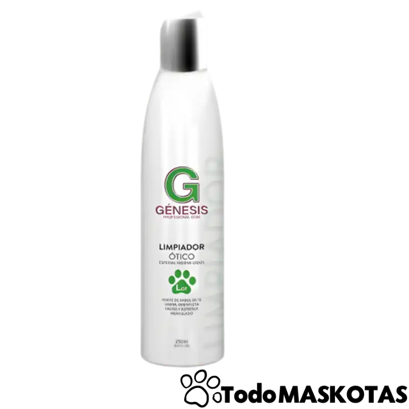 Limpiador Óptico Genesis para mascotas, botella de 250 ml.
