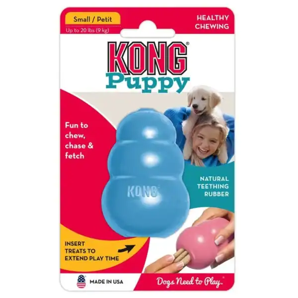 Kong Puppy juguete de goma para perros pequeños, masticar y jugar con durabilidad.