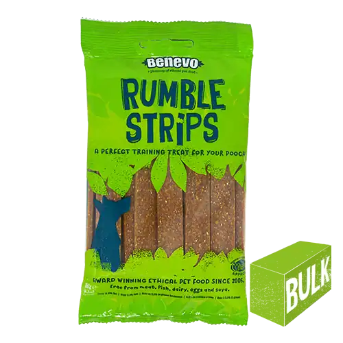 Rumble Strips para entrenamiento canino, premio ético para perros, snack natural, sin cereales.