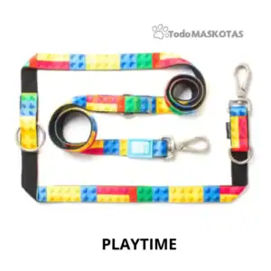 Lanyard de LEGO con clip para mascotas y llavero, ideal para colgar y transportar objetos pequeños.