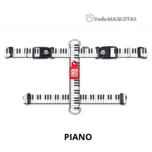 Bastón medidor con forma de teclado de piano, ideal para mascotas y niños en tienda TodoMASKOTAS.