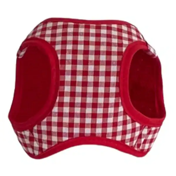 Ropa para mascotas diseño tartan rojo y blanco.