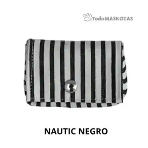 Marsupio nautic negro, bolso pequeño con cierre metálico, ideal para mascotas y accesorios, tienda online TodoMASKOTAS.