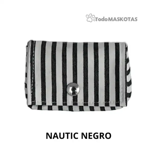 Marsupio nautic negro, bolso pequeño con cierre metálico, ideal para mascotas y accesorios, tienda online TodoMASKOTAS.