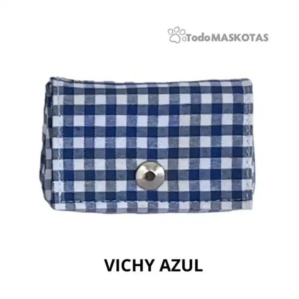 Vichy azul tela de funda para terapia y descanso, tamaño compacto, ideal para uso diario en casa o en viajes.