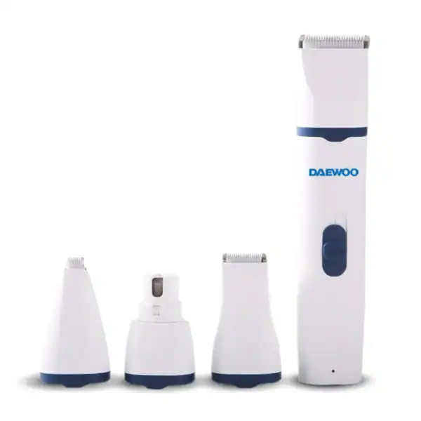 Recortadora de pelo Daewoo con accesorios para cortes precisos y cabello bien cuidado.