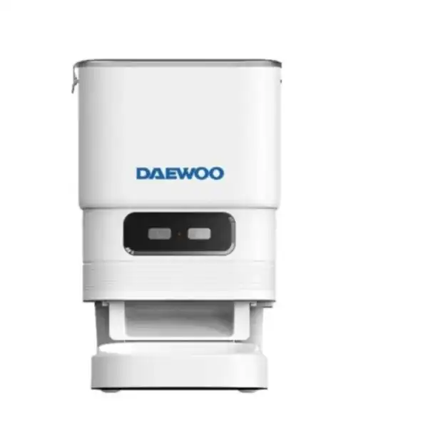 Maquina de hielo Daewoo para uso comercial y doméstico, diseño compacto y eficiente.