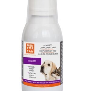 Suplemento complementario para mascotas senior, energía y vitalidad para perros y gatos.