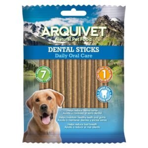 Arquivet dentales para perros, cuidado bucal, snacks naturales, higiene dental canina, salud oral mascotas.