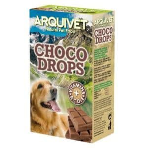 Chocolates para perros Choco Drops de Arquivet, snack natural y saludable para mascotas.
