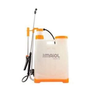 Rociador de agua con accesorios para jardinería, spray y tanque de gran capacidad.