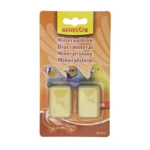 Mineral blok para aves, alimento natural y saludable para loros y aves exóticas.