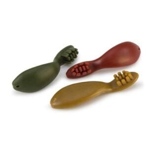 Toys spoons for children, colorful plastic utensils for kids play, fun kitchen toys.