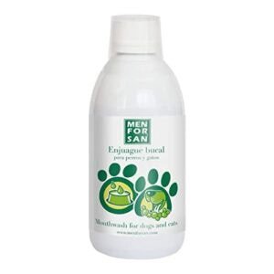 Enjuague bucal para perros y gatos, producto de higiene bucal para mascotas en tienda online.