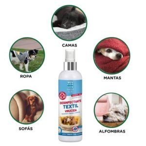Desinfectante para mascotas, spray higiénico para perros, gatos, ropa, mantas, sofás, alfombras.