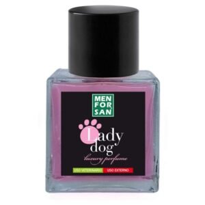 Perfume para perro Lady Dog de Menforsan, fragancia para mascotas, producto veterinario y uso externo.