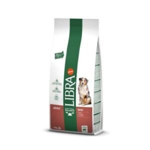 Alto text: comida para perros adulta en paquete de 1.5 kg, marca Libra.
