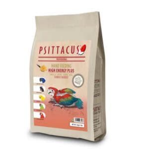 Alto: Ración de pienso Psittacus para aves exóticas y loros, alta energía y nutrientes esenciales.