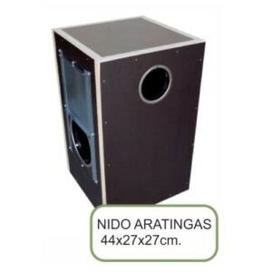 Alt text: Caja de sonidos o altavoz para mascotas tamaño 44x27x27cm para eventos.