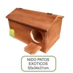 Caja para mascotas exóticas de madera, nido para pequeños animales, dimensiones 50x34x31cm.