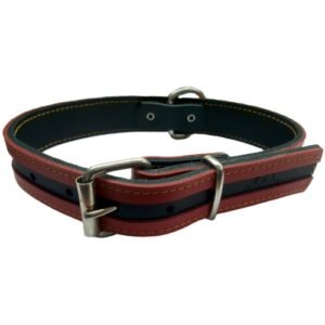 Collar de perros de cuero resistente para mascotas, talla grande, comodidad y durabilidad.