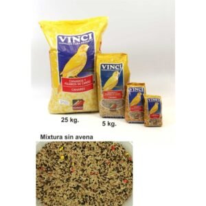 Variedad de semillas para aves canarias y verderas de diferentes tamaños - 25 kg y 5 kg.