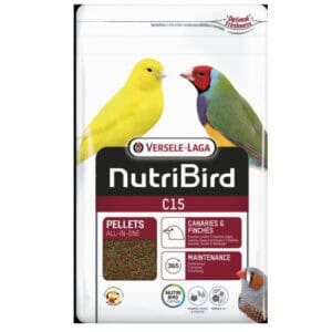 Nutribird C15 - Pellet para canarios, jilgueros y finches, alimento completo para aves.