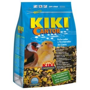 Semillas para aves Kiki Cantor, alimento para pájaros, semillas reforzadas, vitamina y minerales, tienda de mascotas online.
