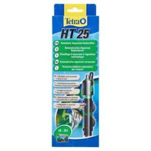 Filtro para acuario Tetra HT 25, control automático de temperatura, compatible con acuarios de 10 a 25 litros.