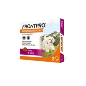 Alimento antipulgas para perros FRONTPRO 30 comprimidos, control de pulgas y garrapatas.