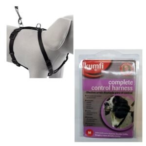 Correa de control completa para perros, ajustable y resistente, ideal para entrenamiento y paseos seguros.