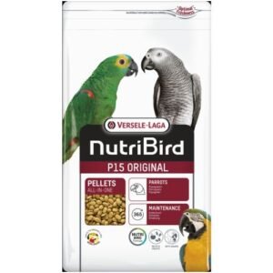 Nido para loros y periquitos NutriBird P15 original con pellets y mantenimiento.