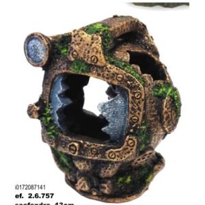 Motivo de escultura de dragón en resina para acuario, decoracion de peces y acuarios de agua dulce.