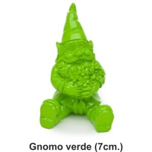 Gnomo verde de 7cm para jardinería y decoración, adorno encantador para interiores y exteriores.