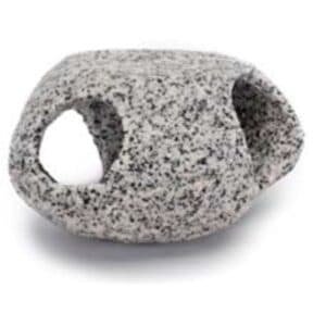 Piedra decorativa con agujero, ideal para jardinería y decoración.