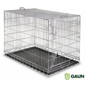 Puerta de jaula metálica para mascotas, tamaño grande y duradera para animales pequeños y medianos.