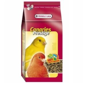 Alimento para canarios, alimento Prestige Verselle-Laga, paquetes premium para aves exóticas.