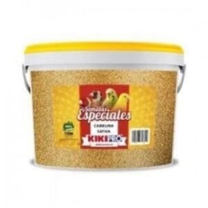 Cebo para caza Kiki Pro con sabor a camuflaje, ideal para aves y animales, en envase de 1 kilogramo.