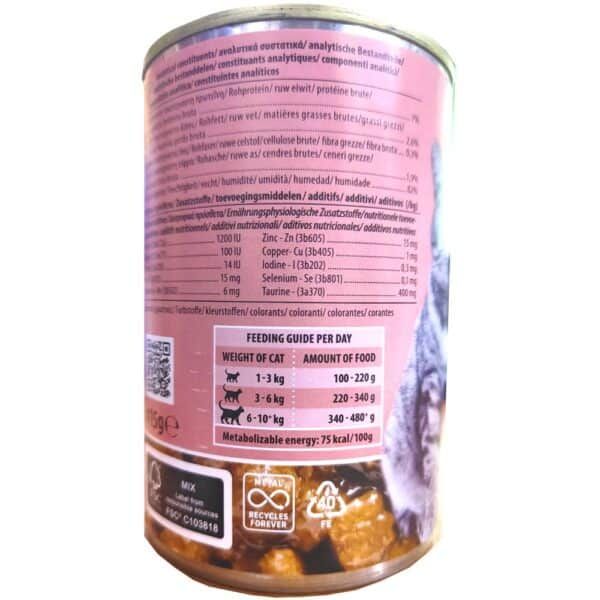Alimentos para gatos con ingredientes nutritivos y energéticos para mascotas.