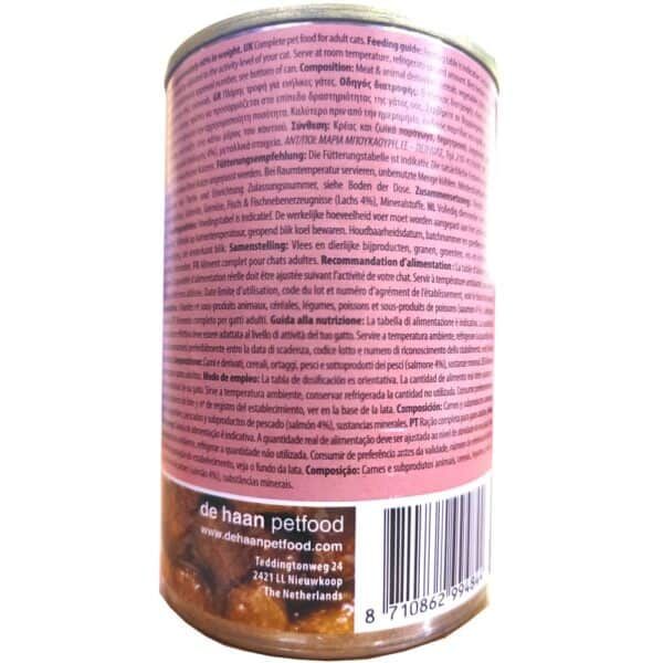 Alimento para gatos adultos, comida húmeda con ingredientes de calidad y trazabilidad.