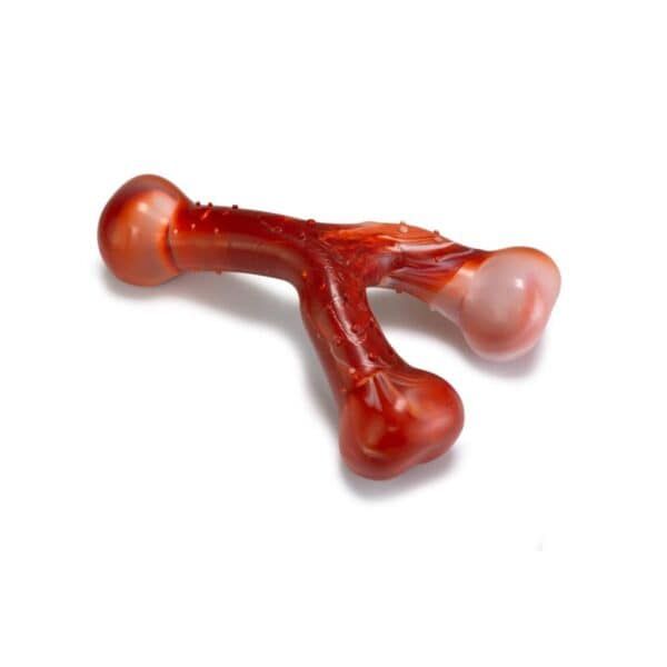 Chupete de silicona con diseño divertido en tonos rojos y rosados para bebés.