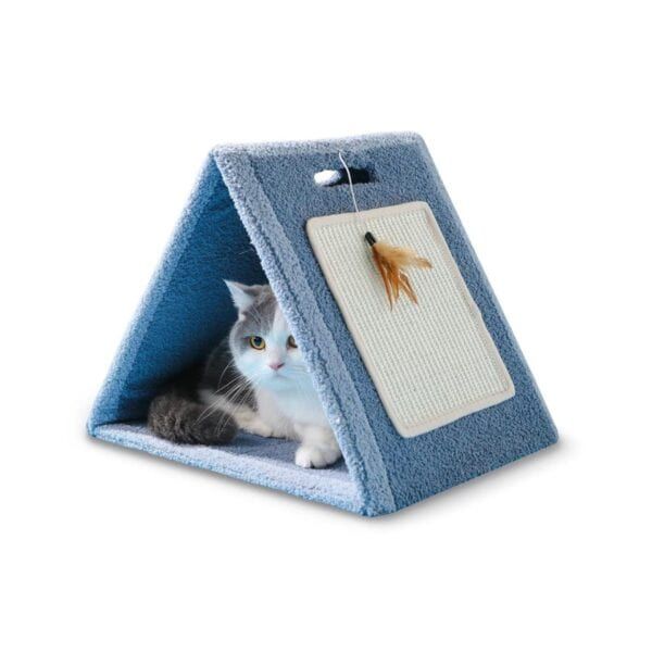 Fondo de gato con rascador y juguetes para gatos, tienda online TodoMASKOTAS, accesorios para mascotas.