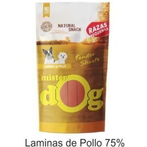 Laminas de pollo para mascotas, snack natural para perros pequeños, ración saludable y sabrosa.