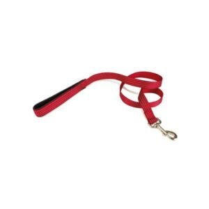 Cuerda para perros roja con clip de seguridad para paseos y adiestramiento.