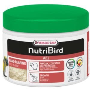NutriBird A21 piensos para aves, alimento para cacatúa, loros, y grandes papagayos, soporte para crecimiento y desarrollo saludable.