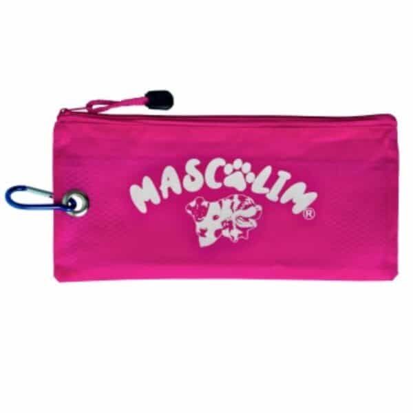 BOLSA ESQUINERA PARA MASCOTAS ROSA CON LOGO MASCOLIN.