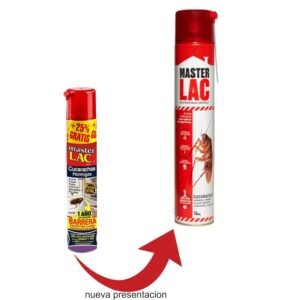 Spray anti-cucarachas Master LAC con fórmula eficaz para control de plagas en hogares.